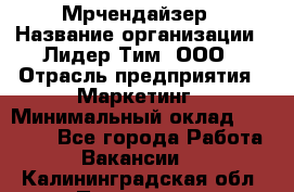 Мрчендайзер › Название организации ­ Лидер Тим, ООО › Отрасль предприятия ­ Маркетинг › Минимальный оклад ­ 23 500 - Все города Работа » Вакансии   . Калининградская обл.,Приморск г.